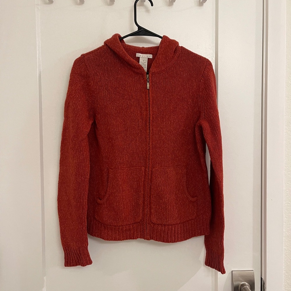 Tweeds Wool Angora Orange‎ Hoodie Jacket Fall Academic Hiking Sporty
